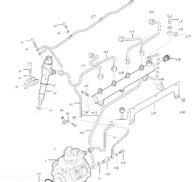 Listwa wtryskowa V837069049 Common Rail V837070300 VALTRA N 101 - 10