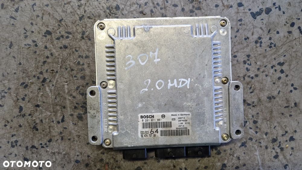 PEUGEOT 307 2.0 HDI STEROWNIK SILNIKA 0281011081 - 1
