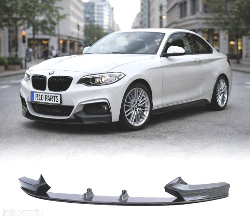 SPOILER LIP PARACHOQUES FRONTAL BMW F22 F23 LOOK M PERFORMANCE 235i CARBONO - 1