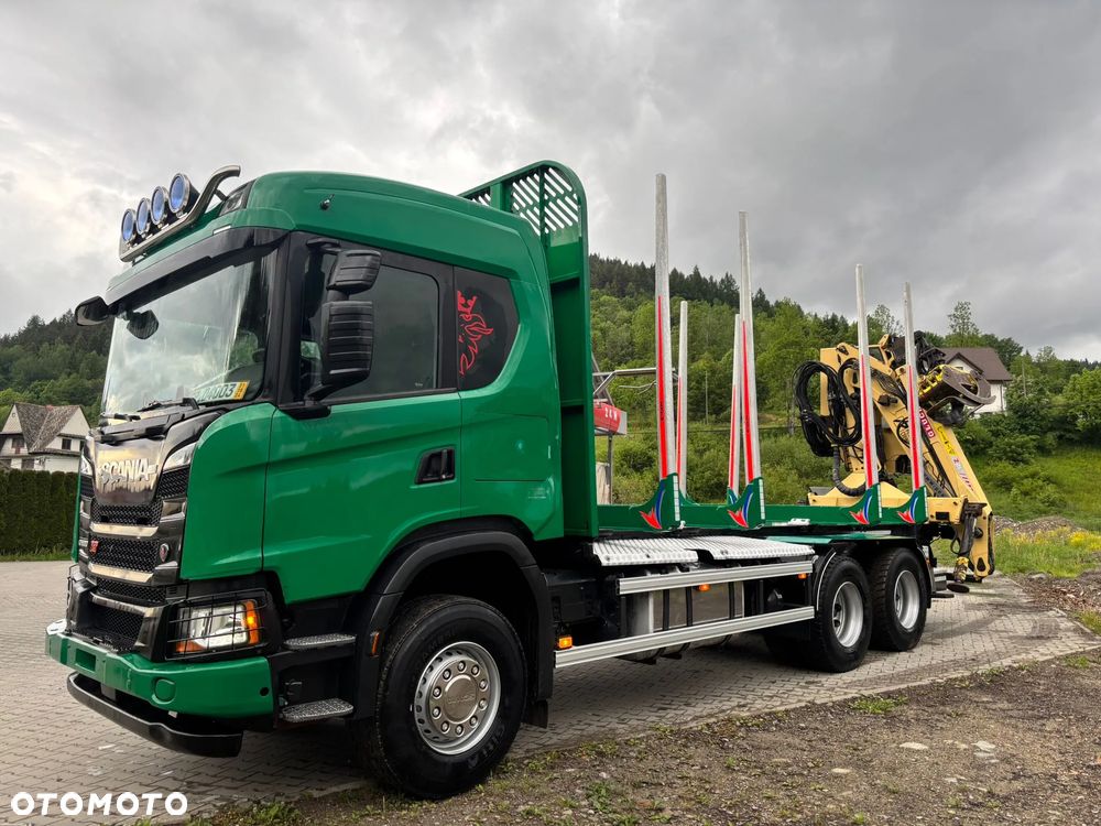Scania Scania 500XT 6X4 EURO 6 Resor Resor Dzwig HDS z kabiną Do drewna Lasu dłużycy kłody Palfinger - 10