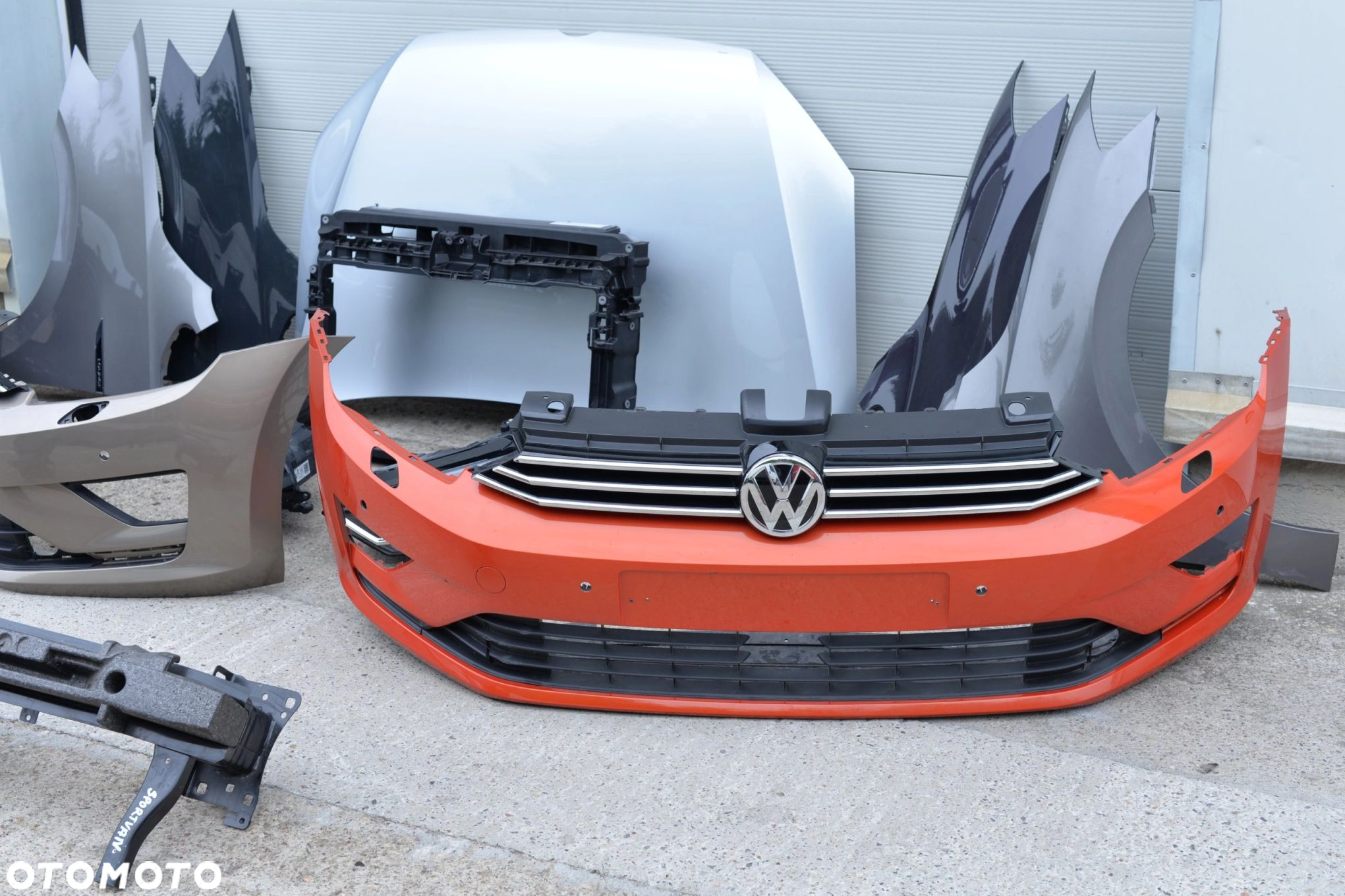 MASKA ZDERZAK GRILL BŁOTNIK LAMPA H7 XENON PAS BELKA VW GOLF SPORTSVAN - 4