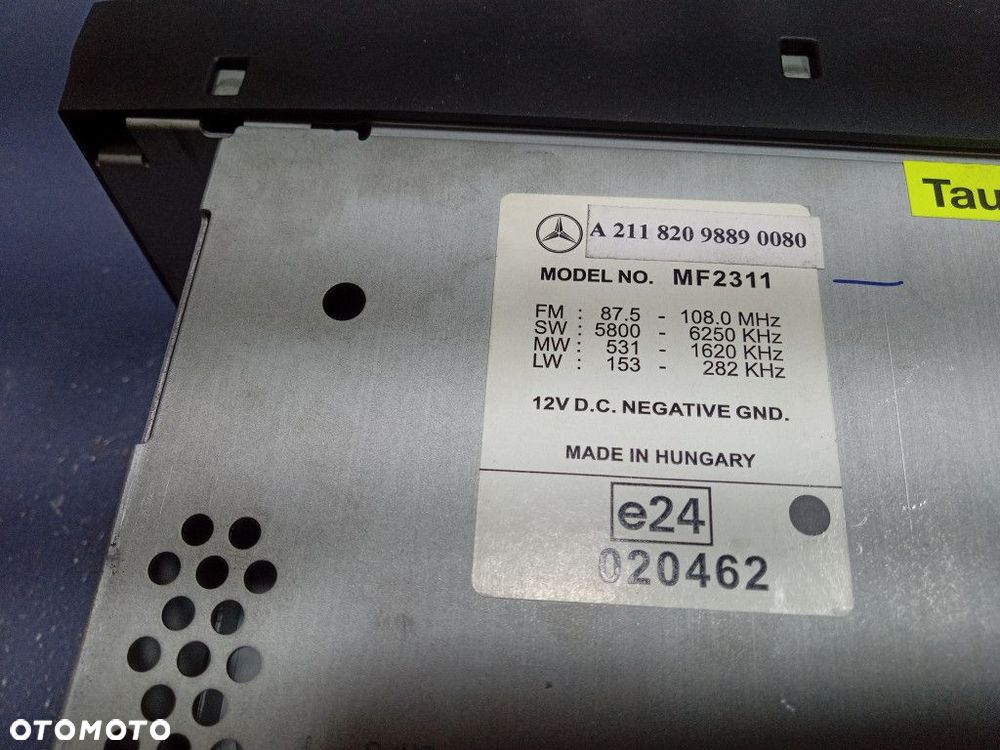 MERCEDES E KLASA W211 RADIOODTWARZACZ CD A2118209889 - 6