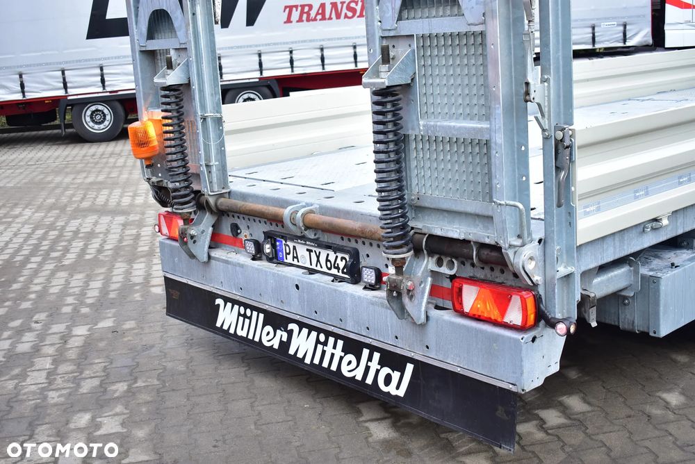 Müller-Mitteltal Przyczepa niskopodwoziowa/ Tandem/ do transportu maszyn budowlanych, kontenerów/ DMC : 18.000 KG/ Najazdy/ Sprowadzona z Niemiec / Jak nowa ! - 27