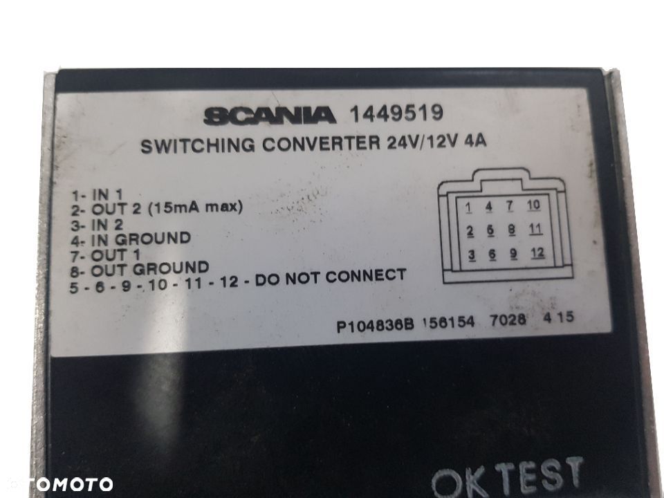 PRZETWORNICA NAPIĘĆ PRĄDU 24/12 V SCANIA R 1449519 - 3