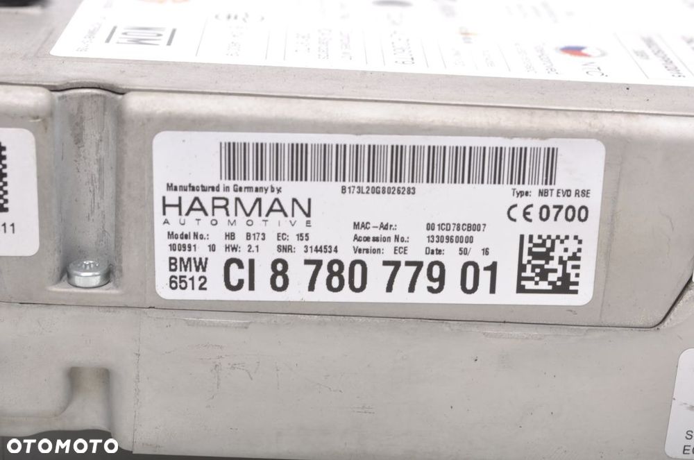 BMW G11 G12 G30 CZYTNIK ODTWARZACZ PŁYT DVD Z TYŁU - 3