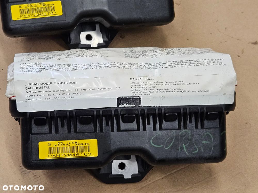 Opel Corsa D airbag poduszka kierowcy pasażera deska konsola - 8