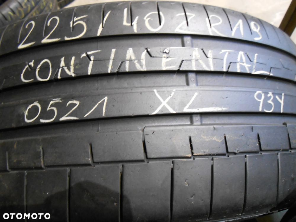 OPONA POJEDYNKA 225/40R19 CONTINENTAL  SPORT CONTACT 6 XL DOT 0521 7.8MM - 1