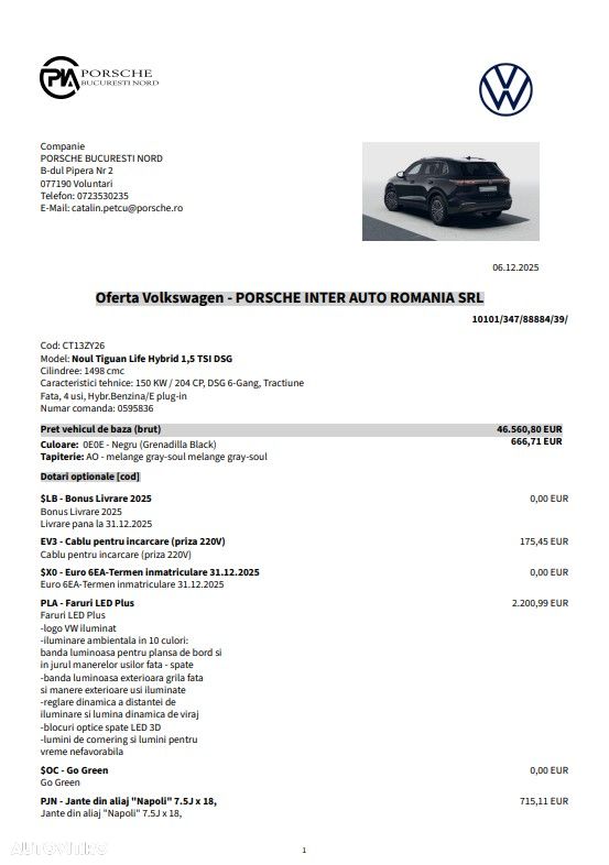 Volkswagen Tiguan 1.5 TSI eHybrid DSG PHEV Life - 12