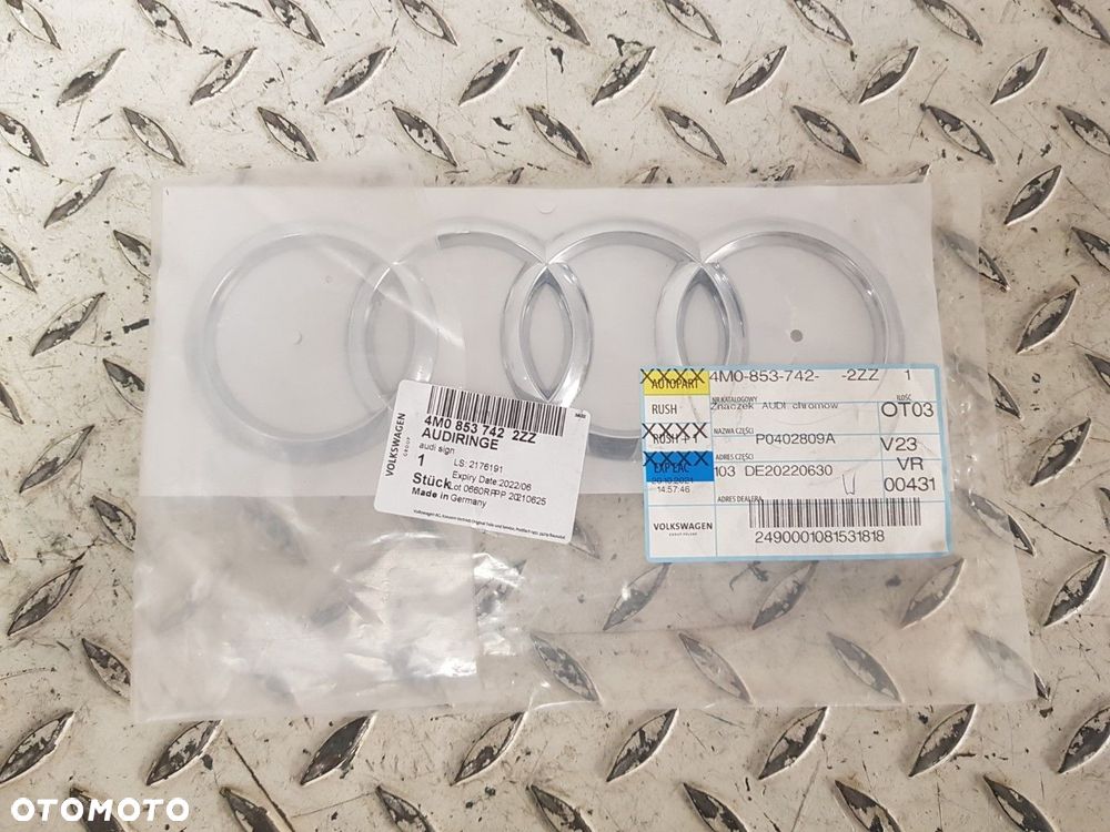 ORYGINALNY FABRYCZNIE NOWY ZNACZEK EMBLEMAT LOGO TYLNE TYL  AUDI Q7 II 2  15-25 4M 4M0 4M0853742 - 2