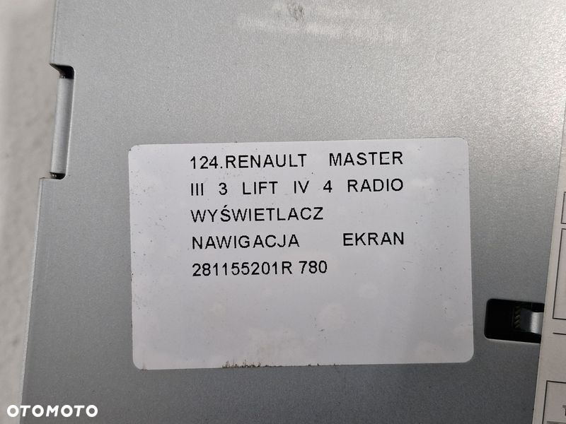 RENAULT MASTER III 3 LIFT IV 4 RADIO WYŚWIETLACZ NAWIGACJA EKRAN 281155201R - 9