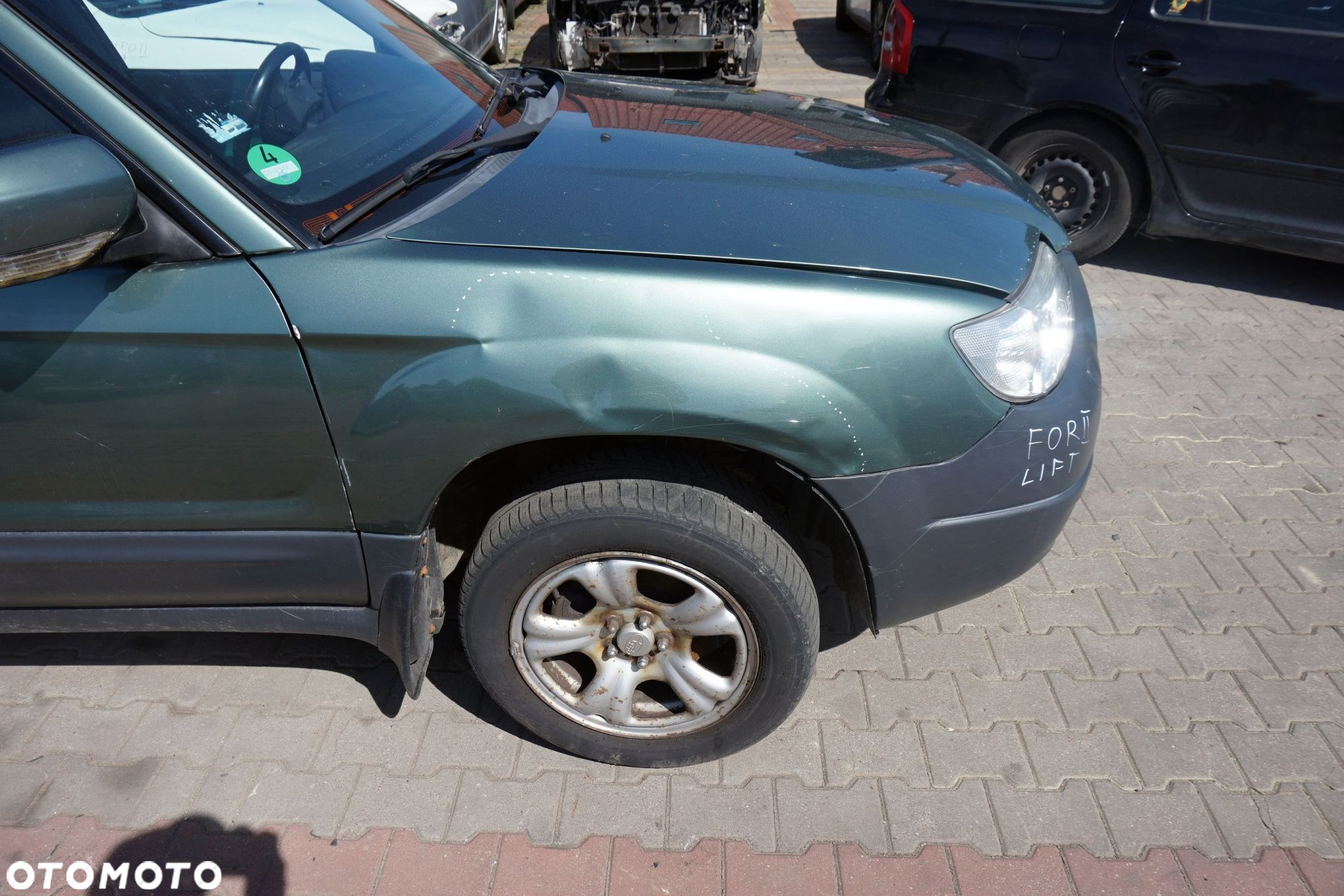 MASKA ZDERZAK BŁOTNIKI LAMPY FORESTER II SG LIFT 5F6  SUBARU 2006-2008 ZIELONY EVERGREEN PRZÓD KOMPLETNY - 17