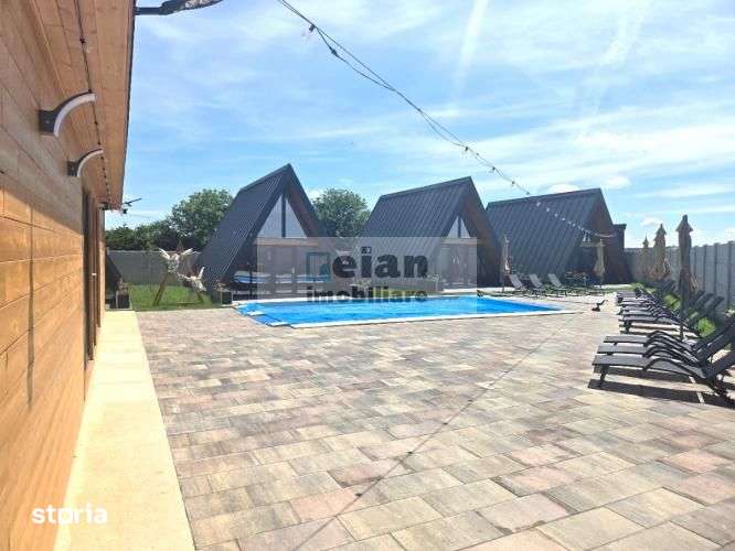 Gruiu, Complex Turistic De Vânzare, 4 Cabane A-frame, Piscină, Spatiu - Imagine principală: 4/16