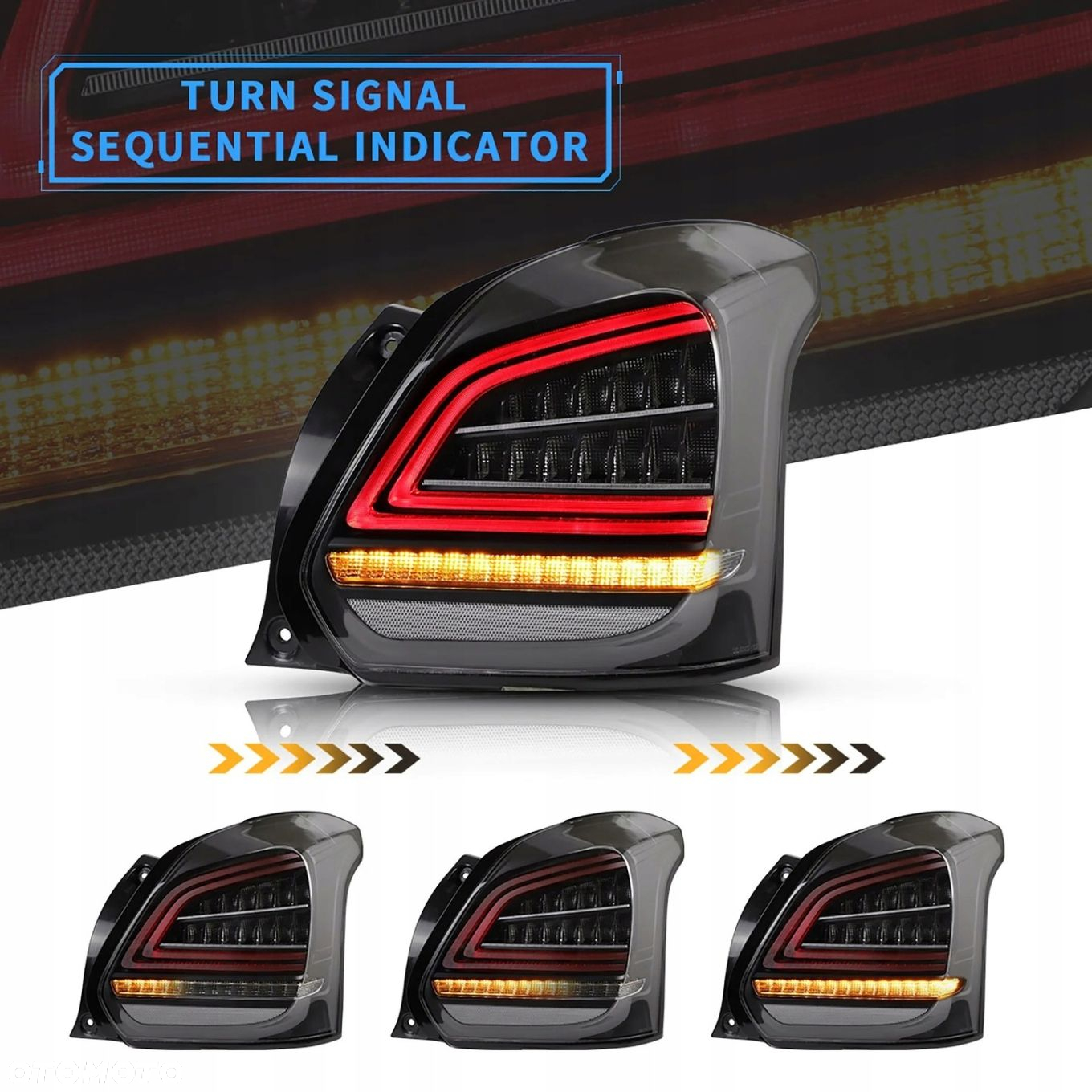 Lampy tyl ne kpl Vland Full Led Neon Tuning Suzuki Swift V 5 VI 6 2017-2023 - 4