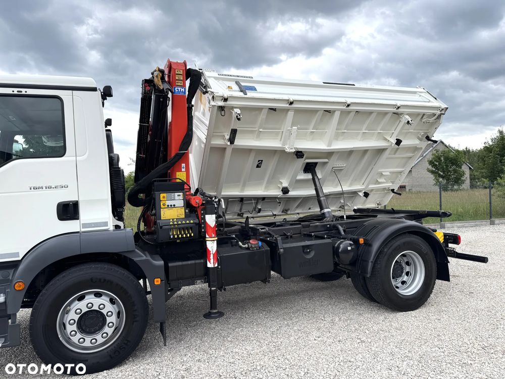 MAN TGM 18.250, PALFINGER 11001K + WYWROTKA MEILLER KIPPER, - 13