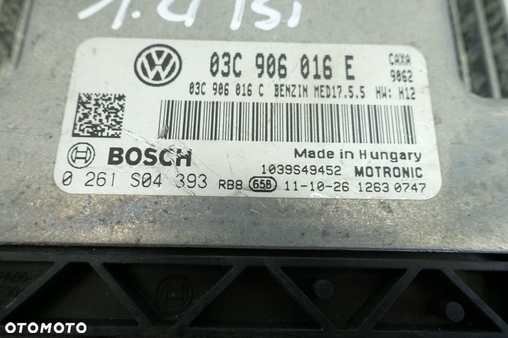 Skoda Octavia II 1.4 TSI KOMPUTER SILNIKA moduł - 2