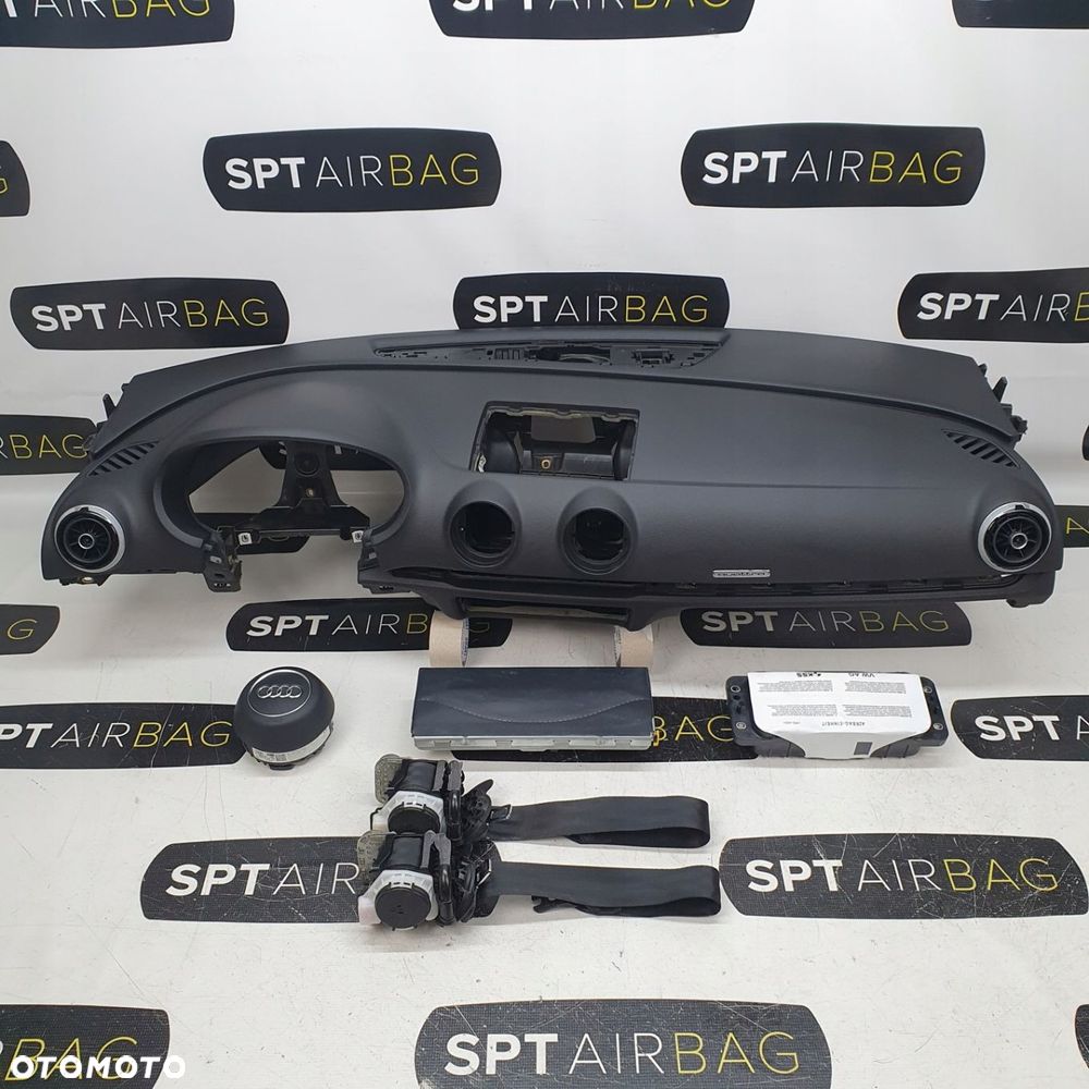 AUDI A3 8V LIFT DESKA ROZDZIELCZA KONSOLA KOKPIT PULPIT PODUSZKI AIRBAG AIR BAG PASY KIT SET - 1