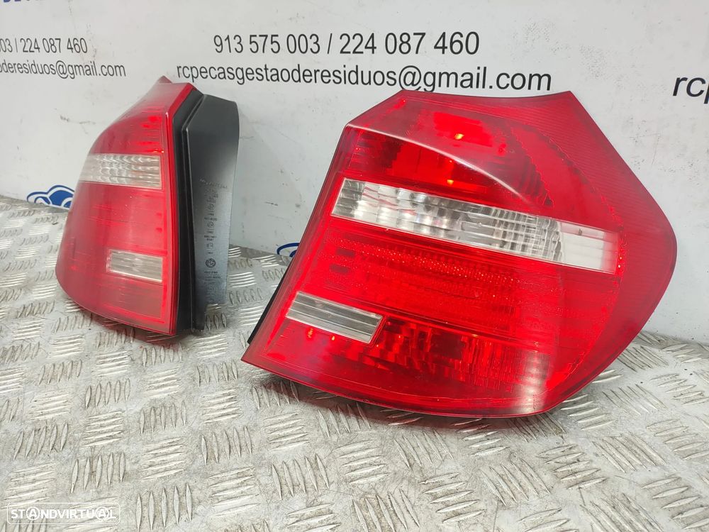Farolins traseiros trás direito esquerdo originais BMW Serie 1 E81 E87 LCI de 2007 a 2011 - 4
