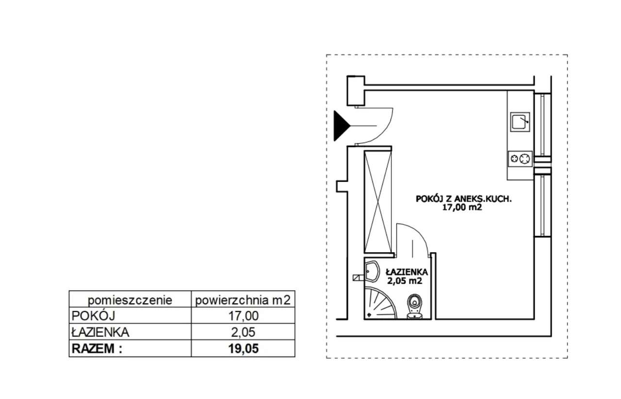Mieszkanie na Ursusie, 19 m², blisko WKD