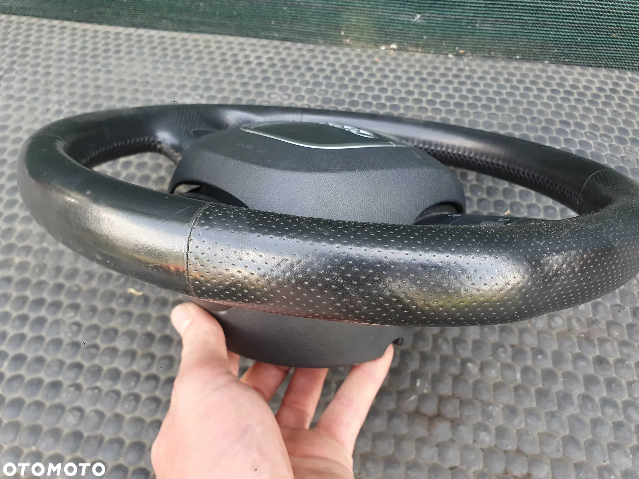 Kierownica Trzy 3 Ramienna Czarna Pikowana Skóra Air Bag Poduszka Wtyczka AUDI A4 B6 B7 - 19