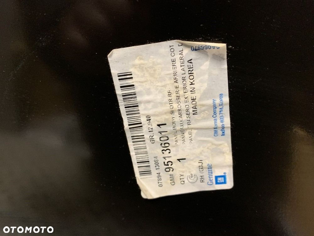 FABRYCZNIE NOWY ORYGINALNY TYLNY PRAWY BŁOTNIK PRÓG PRAWA TYŁ CHEVROLET CRUZE KOMBI 08-14 95136011 - 5