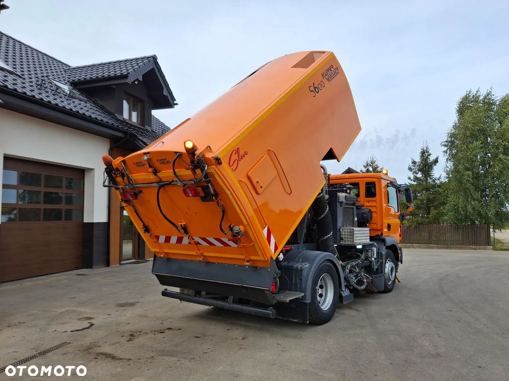 MAN TGM 18.250 Zamiatarka Kupper Weisser BROCK 2 Silniki Euro 5 Odchwaszczarka Szczotki L/R Szczotka Przednia EUnited PM10 Kamery - 15