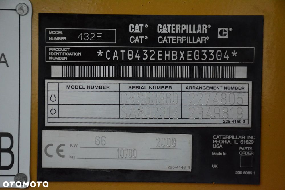 Caterpillar 432E / 2008r / 4479 mtg / Klimatyzacja / Szybkozłącze / 5 łyżek / Super stan - 24