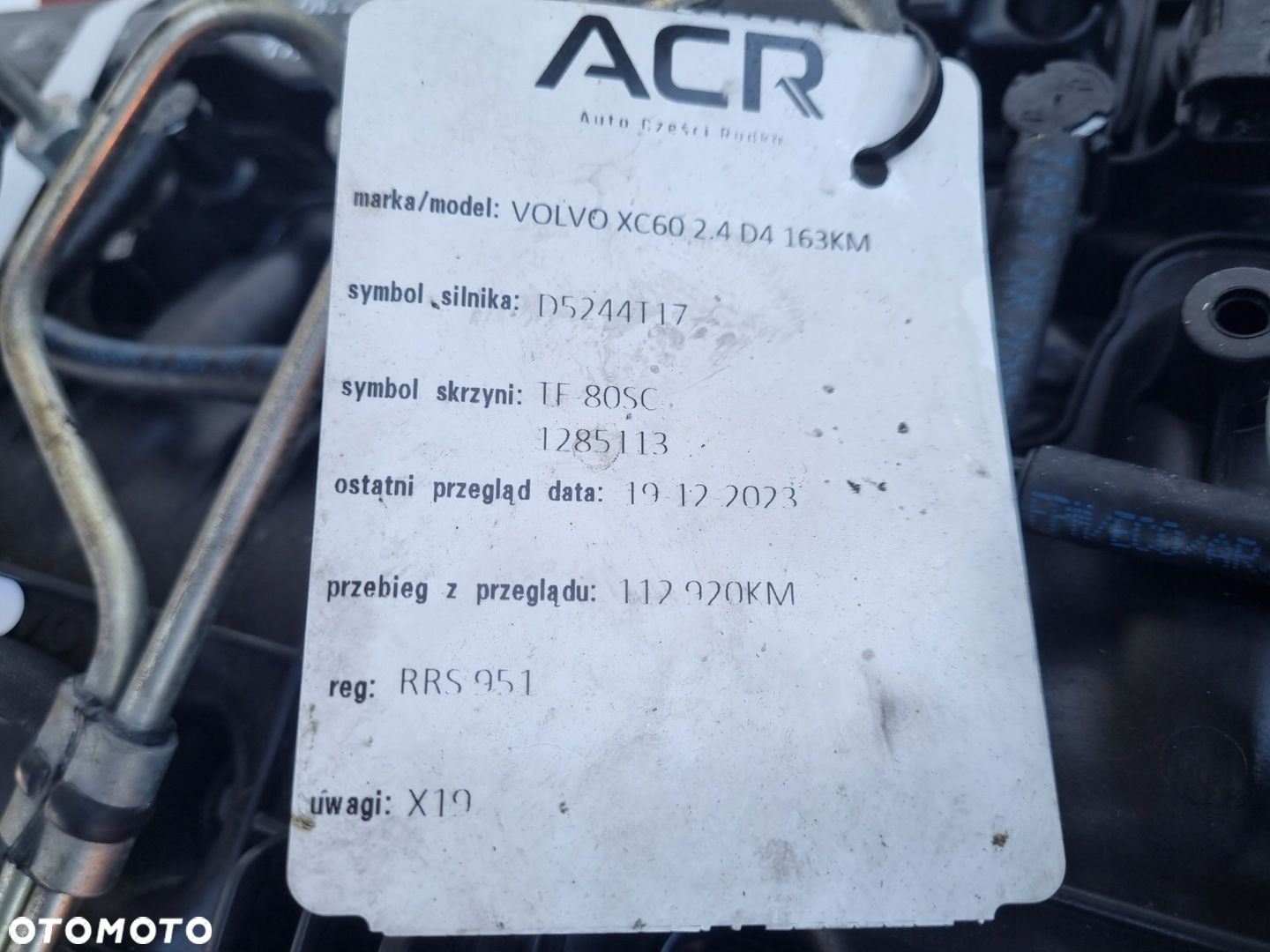 SILNIK BEZ OSPRZĘTU Volvo S80 II 2.4 D D4 DIESEL 163KM 112tyś D5244T17 - 12