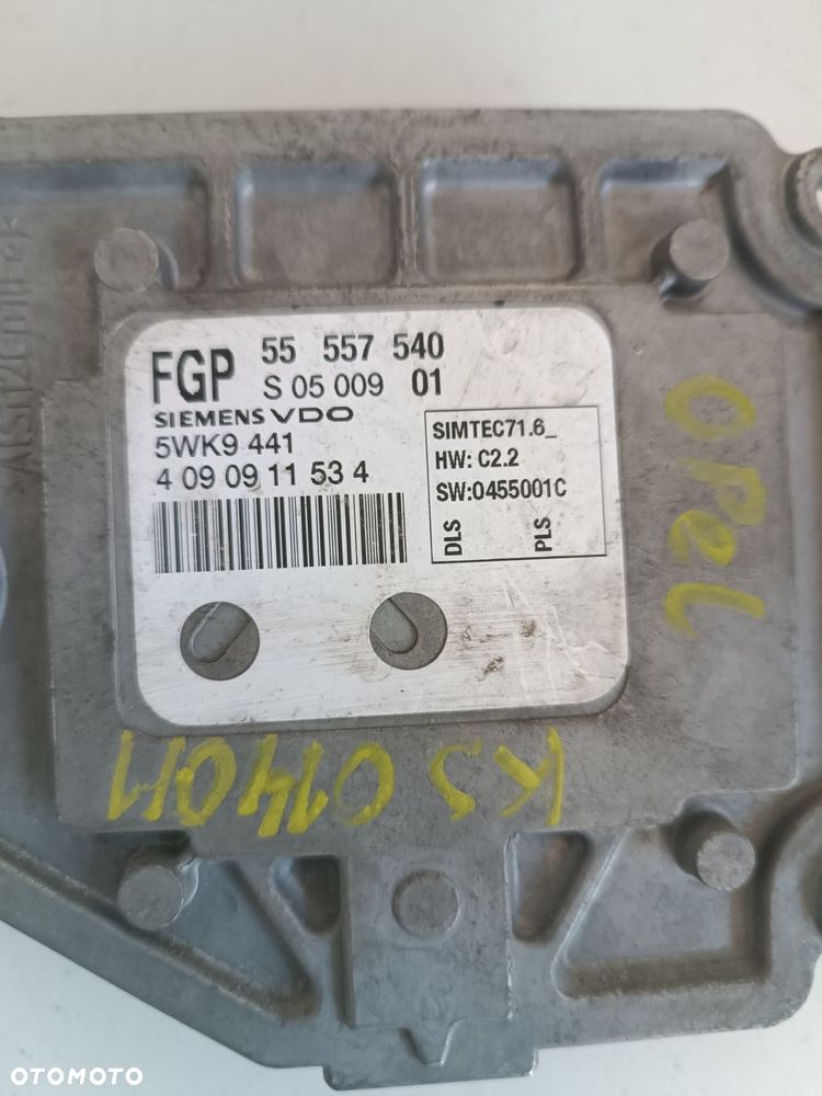 OPEL 55557540 STEROWNIK SILNIKA KOMPUTER - 2