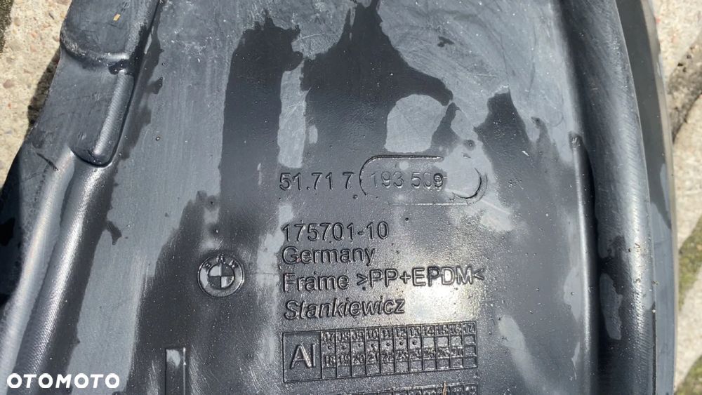 BMW 5 GT F07 NADKOLE LEWY PRZÓD PRZEDNIA CZĘŚĆ OSŁONA WNĘKI KOŁA 7193509 - 3