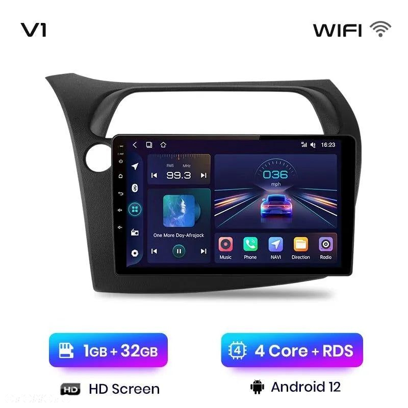 Radio nawigacja Honda Civic 2005 - 2011, Android Auto, 1GB 32GB - 2