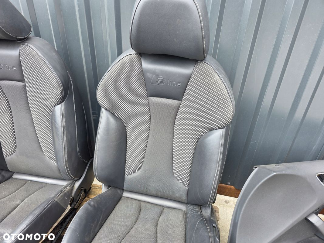 FOTEL FOTELE KOMPLET AUDI A3 8V SPORTBACK 5-DRZWI SKÓRA+MATERIAŁ S LINE ! - 12