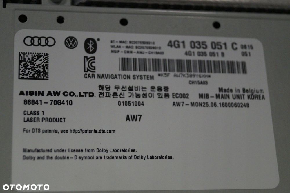 audi a7 a6 navi mmi mib multimedia 4g1035051c - 3