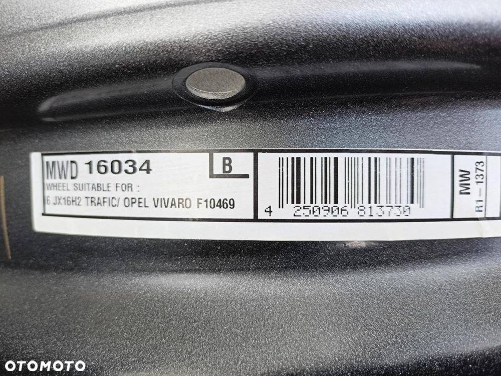 Oryginał felga stalowa 16 Opel Vivaro Nissan Renault 124R000851 - 6