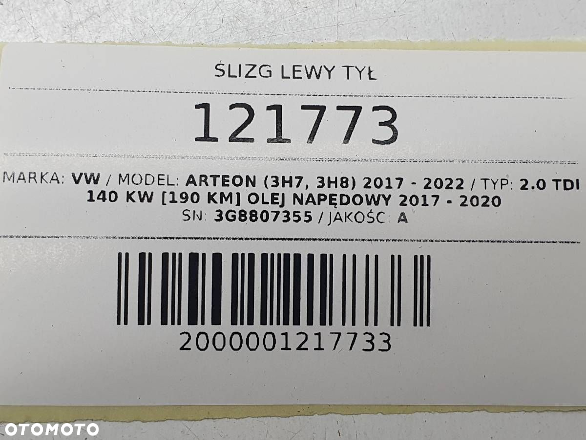 ŚLIZG ZDERZAKA TYŁ TYLNY LEWY MOCOWANIE VW ARTEON 3G8807355 - 8