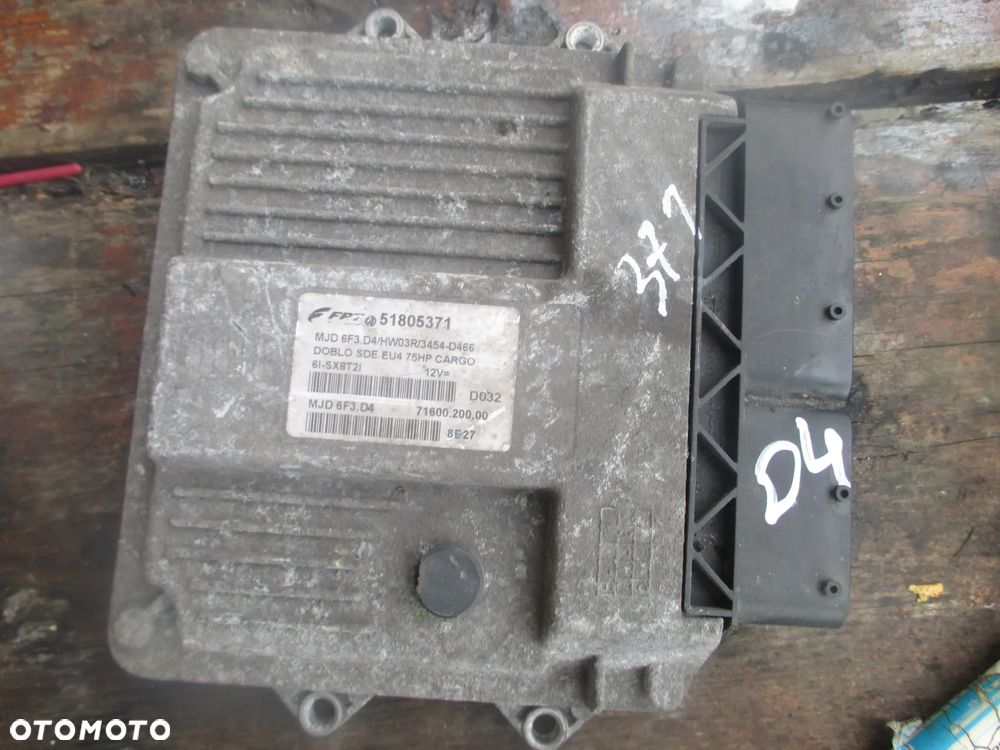 Sterownik komputer Fiat Dolbo 1.3 JTD 51805371 MJD6F3D4 - 1