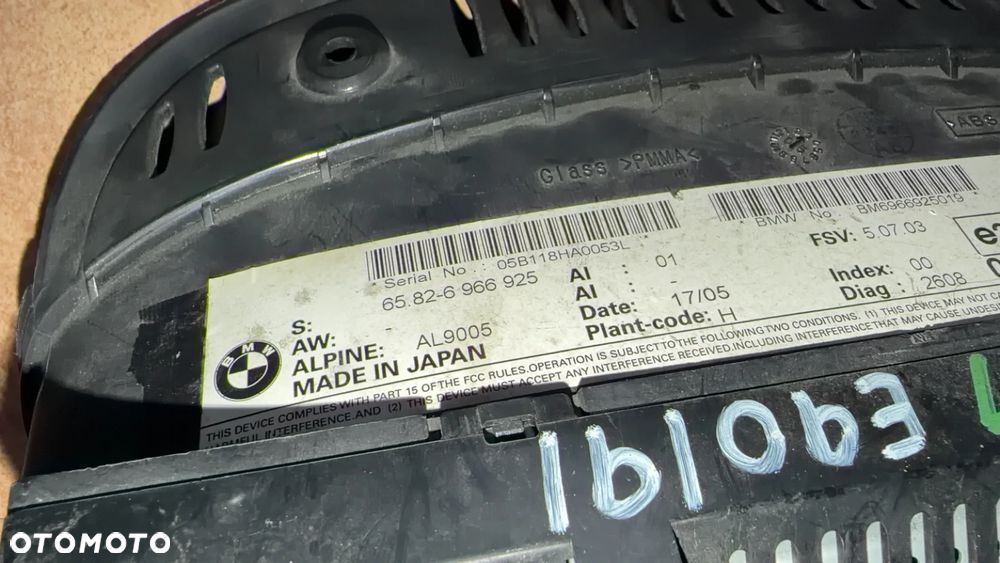 BMW 3 E90 E91 EKRAN WYŚWIETLACZ RADIA NAWIGACJI 6966925 - 3
