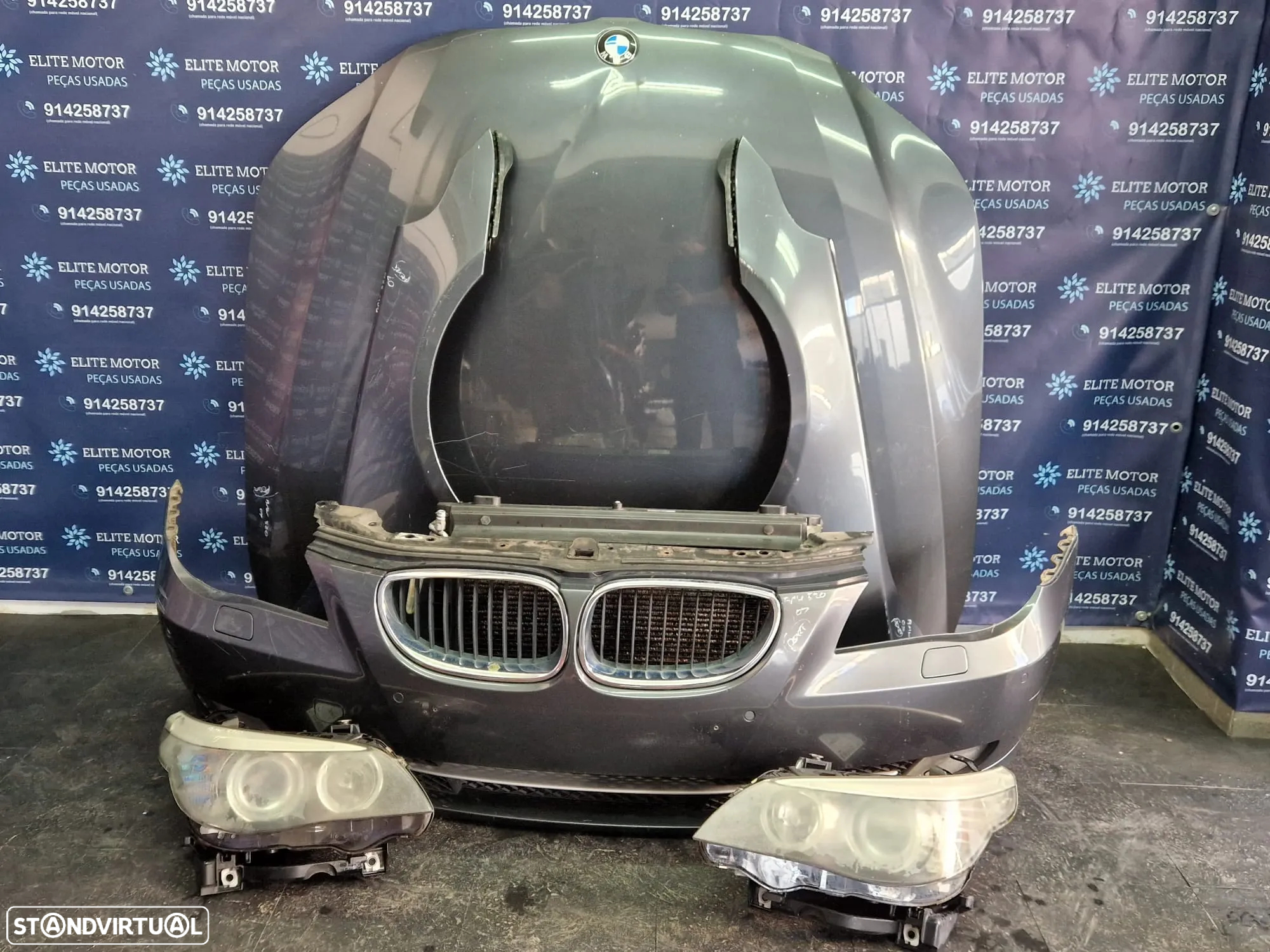 Frente completa usada BMW 520D LCI E60 E61 163CV capot parachoques oticas guardalamas - 3