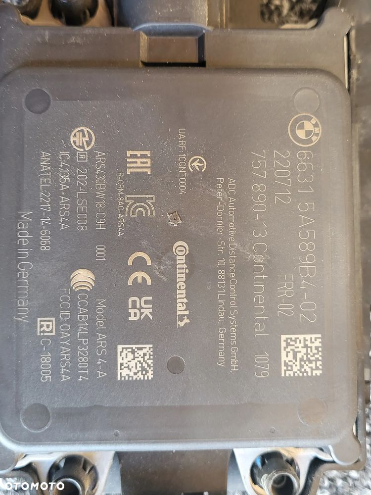 Bmw i4 g26 radar dalekiego zasięgu 5A589B4 - 4