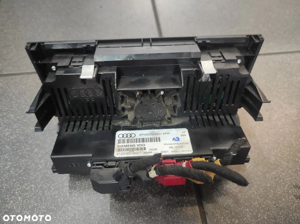 AUDI A3 8P PANEL NAWIEWU STEROWNANIA KLIMATYZACJI CLIMATRONIC 8P0820043H WYSYŁKA !!!! - 2