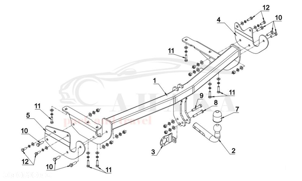 Hak Holowniczy Odkręcany Do Lexus Rx 300, Rx 350, 400H Mcu 2003-2008 - 4