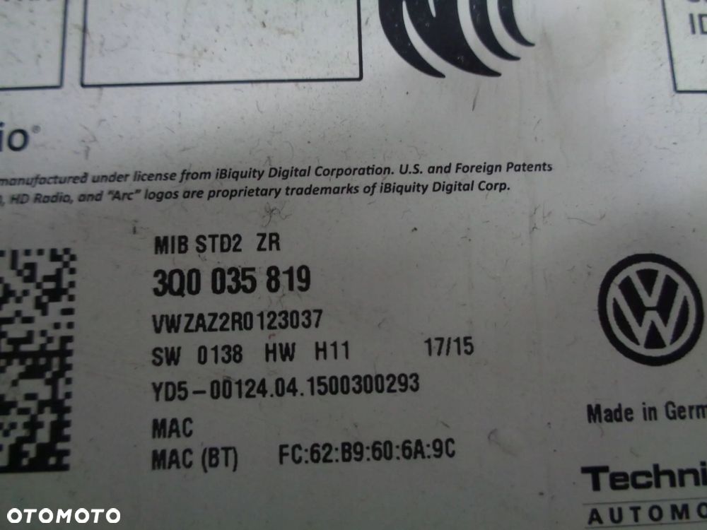 vw polo 6c czytnik kart sd multimedia radio 14r- - 4
