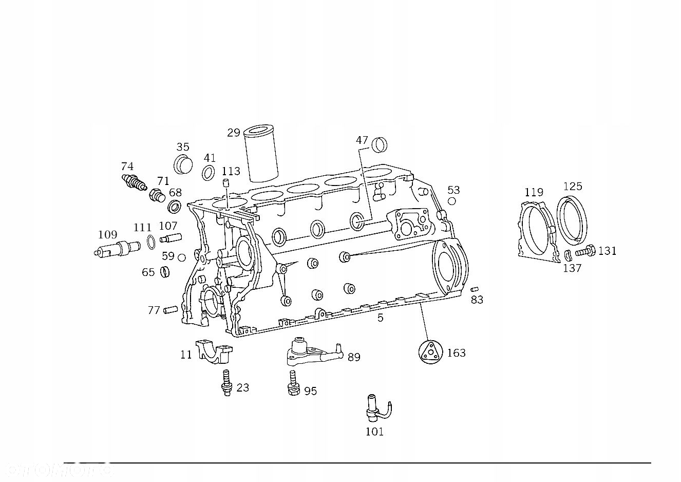 USZCZELNIACZ POKRYWY WAŁU MERCEDES T1 KACZKA MB100 A0119970647 ASO ORG - 4