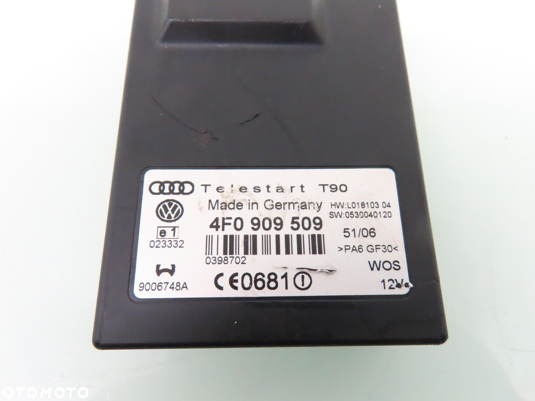 STEROWNIK WEBASTO AUDI A6 C6 4F0909509 9006748A - 4