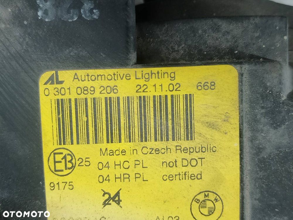 LAMPA PRZÓD PRAWA BMW E46 0301089206 BOSCH - 6