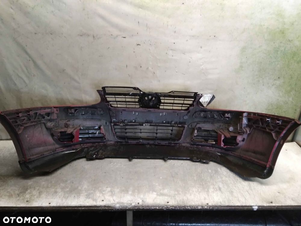 ^ ZDERZAK PRZÓD PRZEDNI VOLKSWAGEN VW GOLF V 5 KOMBI JETTA LY3D CZERWONY HALOGENY - 4