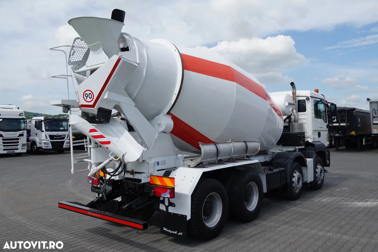 MAN TGS 32.360 / 8X4 / BETONATOR / LIEBHERR CONVERTER / 9 mc / JANTE ALIE / EURO 6 - 3