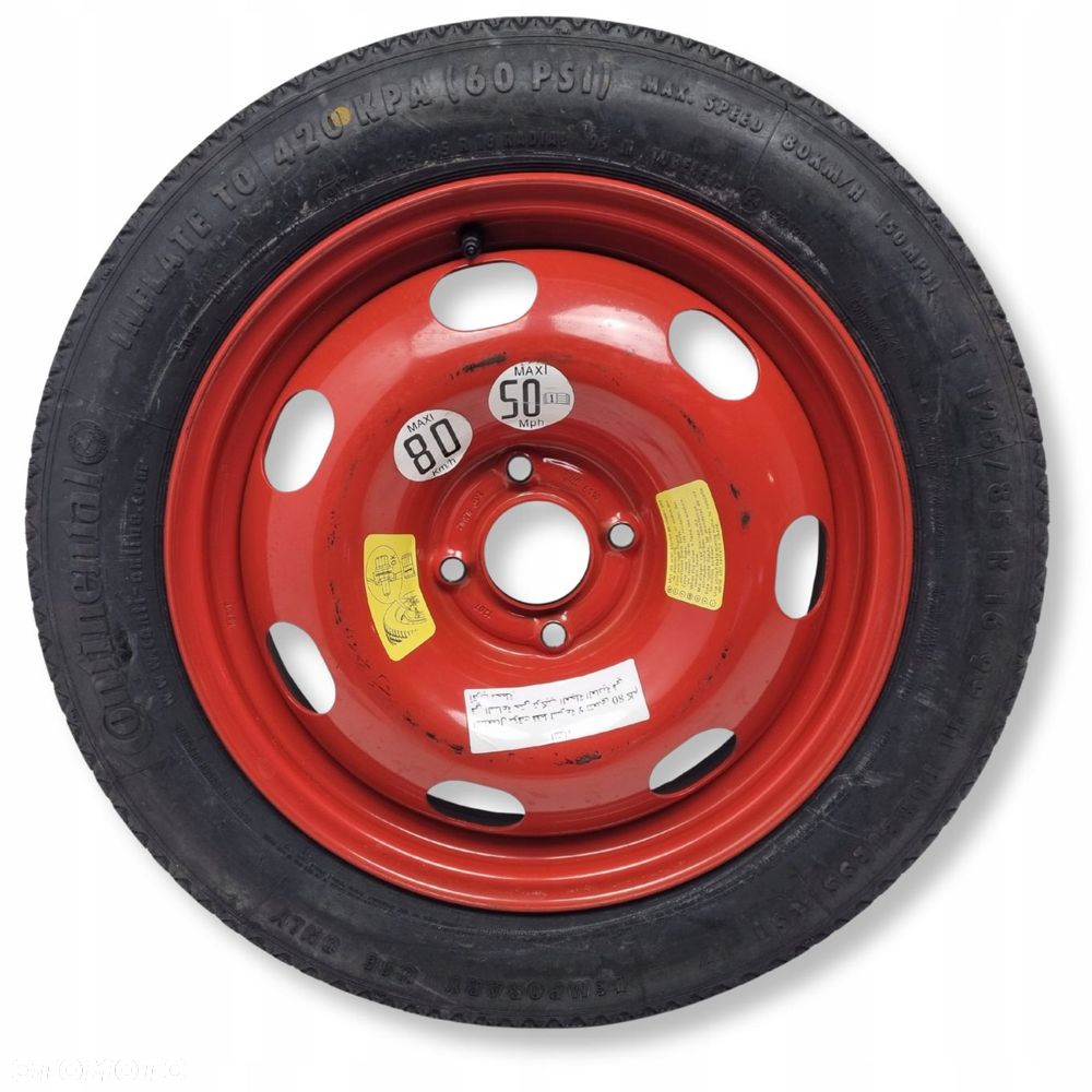 KOŁO DOJAZDOWE Peugeot 207 308 dojazdówka 125/85 R16 4x108 Citroen 2160718 - 1