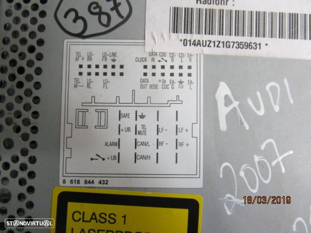 Radios 8E0035192S AUDI A4 2007 BLAUPUNKT CAR 2139 - 3