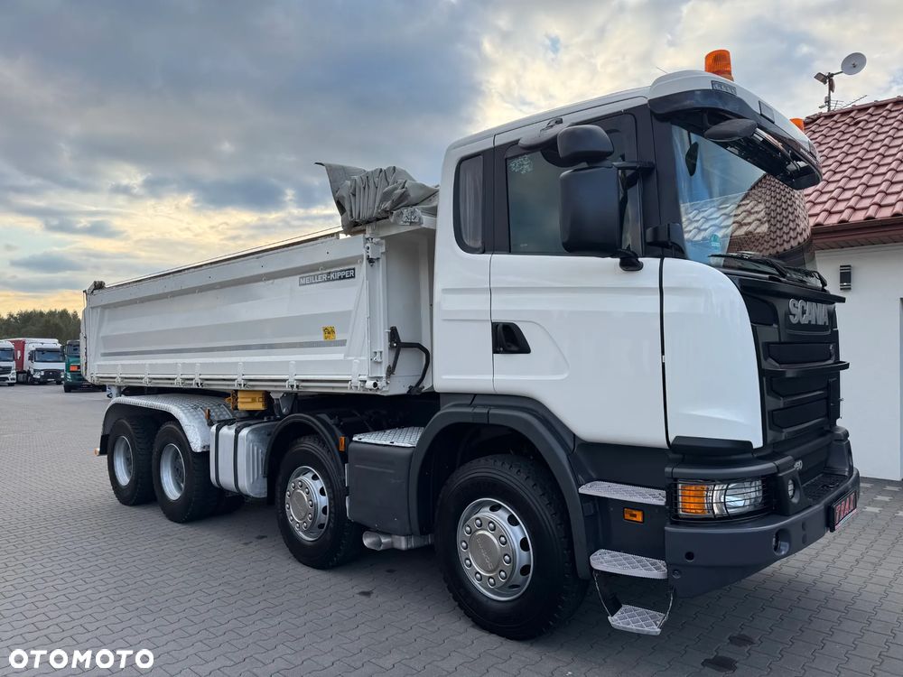 Scania R450 bez EGR, 8x4 wywrotka 3-str.MEILLER, 34000 kg DMC, BORDMATIC, ZWOLNICE, 2017r IDEALNY STAN - 10