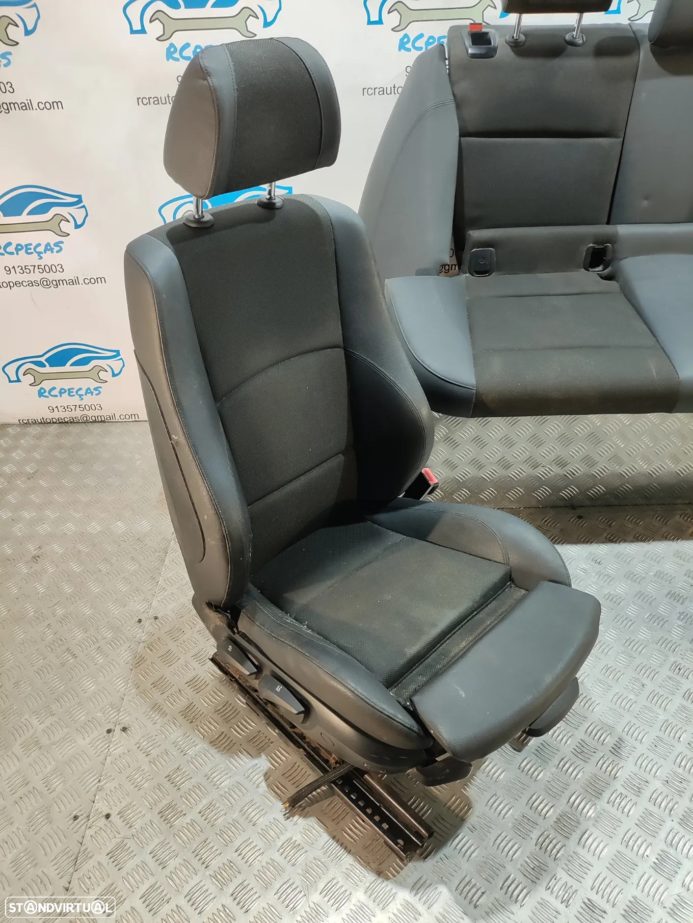 BANCO BANCOS ORIGINAIS BMW SERIE 1 E87 PACK M PELE TECIDO ELECTRICOS AIRBAG - 9